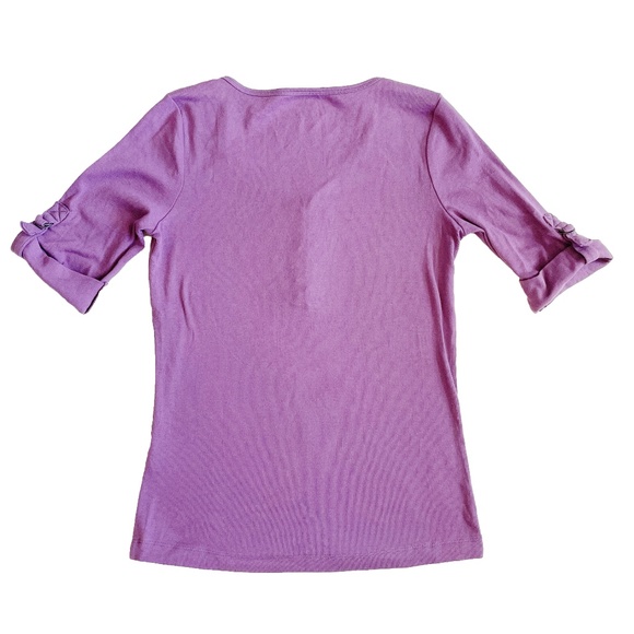 EUC Denver Hayes Everyday V-neck Tee w/ Buckle Detail in Lavender Size XS - Picture 2 of 4